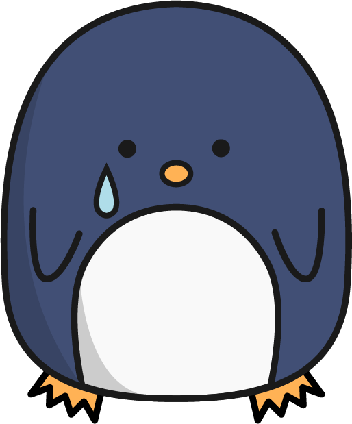 sad penguin